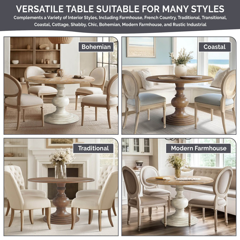 Laurel Foundry Modern Farmhouse® Lexi 46” Round Dining Table with