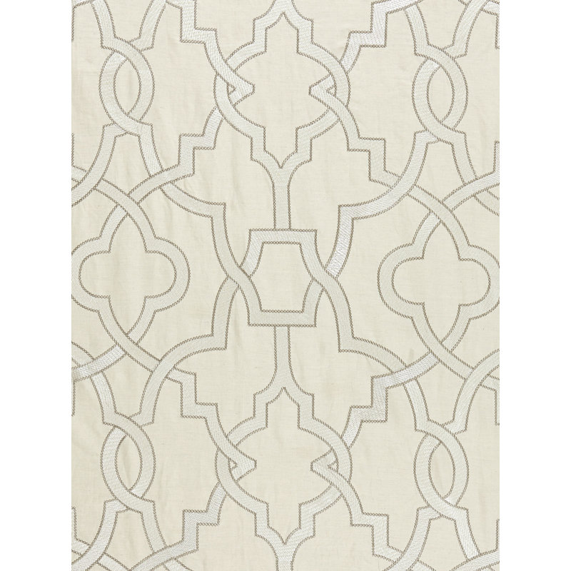Jardin Damascus Embroidery Fabric, Alabaster