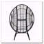 Fauteuil à œufs suspendu avec dossier arqué, coussin de 8 pouces et capacité de 400 lb-798048554-798048553