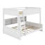 Lit double superposé au-dessus de grand lit double avec armoires de rangement et port USB-558395922