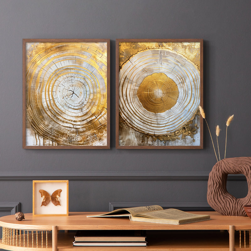 Série ABSTRACT CLxxxi - reproduction encadrée de qualité supérieure - prête à être accrochée - aucun clou requis - aucun clou requis