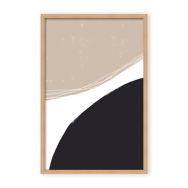 Abstract Joyful Harmony by  - Picture Frame Painting on Paper, 48" H x 32" W x 1.125" D, Framed Print, Black