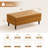 Faux Leather Ottoman Bench With Tufted Seat, Padded Upholstered Bench For Bedroom, Entryway, Dining Room-253473246