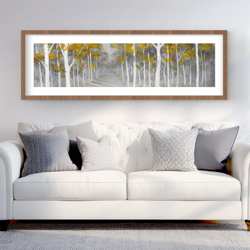 Birch Forest - reproduction d'art contemporain encadrée