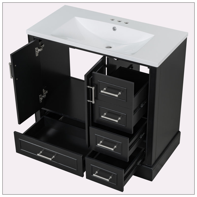 Ensemble de meuble-lavabo traditionnel 36 "avec lavabo en résine