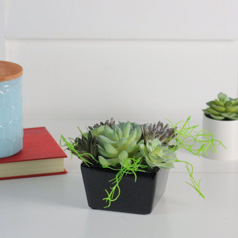Plante artificielle verte en pot 4,5 po