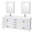 Sheffield 80" Freestanding Double Bathroom Vanity with Quartz Top with Medicine Cabinets-257345172-257325291