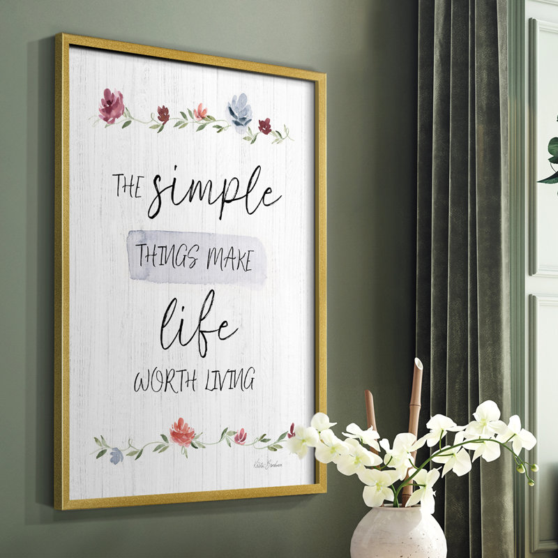 The Simple Things, reproduction encadrée - bois massif, H 28 po x l 22 po