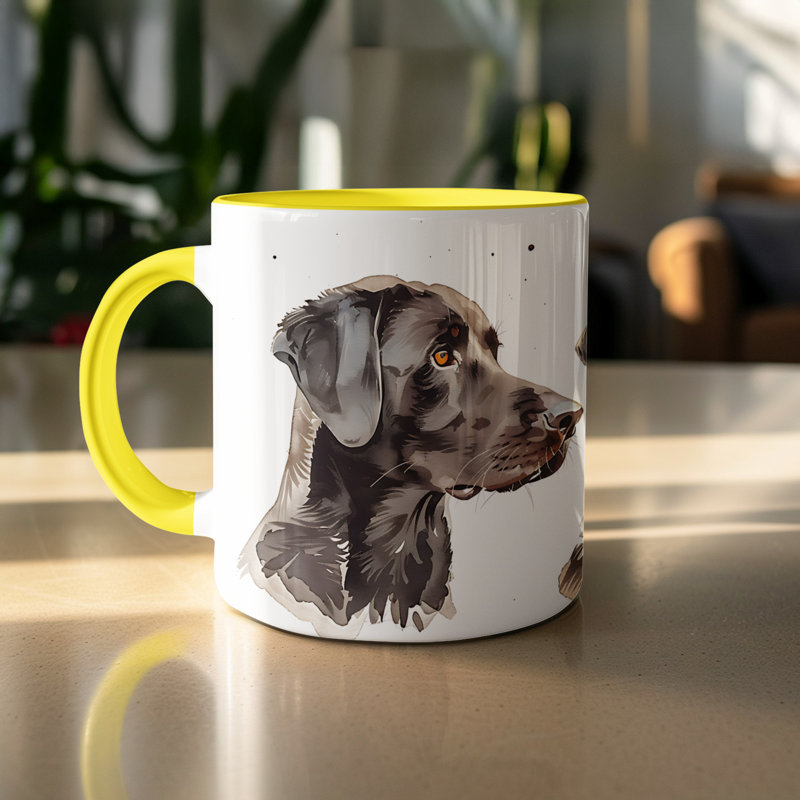 Mug, 3, Yellow