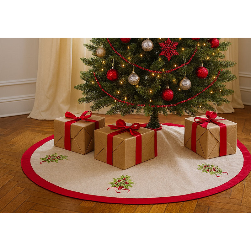 Jupe d'arbre, Rouge / Beige