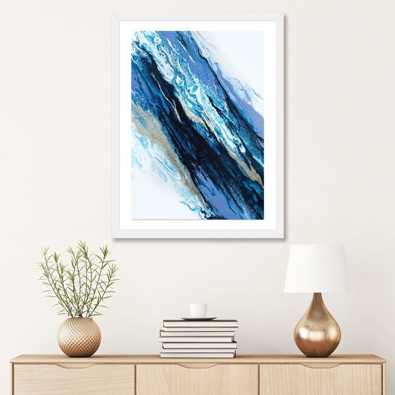 Givre - reproduction d'art, Papier encadré noir, H 32 po x l 24 po x P 1 po