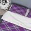 Tartan à carreaux mauves - Ensemble de housse de couette abstrait - Microfibre de polyester-1931045213