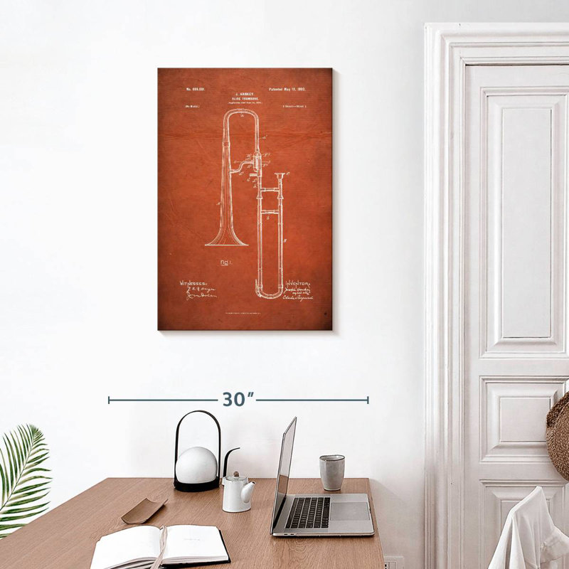 Slide Trombone Lachaka orange, H 30 po x l 20 po