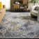 Tapis ivoire / bleu Christa