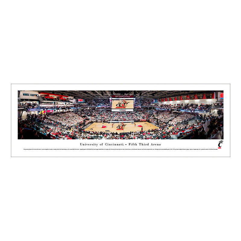 NCAA Cincinnati Bearcats Basketball Panoramic Print, Unframed, 13.5" H x 40" W x 0.1" D