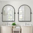 Avais Arch Metal Wall Mirror with Tilted Frame