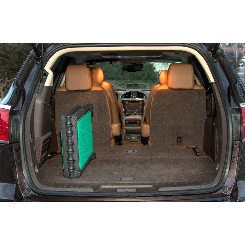 Portable Black and Green Bi-Fold Pet Ramp with Supertrax
