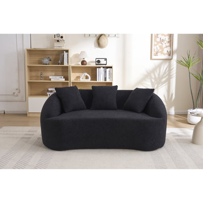 Chenille noire désossée 2 en noir 049s, mise à niveau, 3 coussins décoratifs, modulaire minimaliste pour la maison et le bureau, espace, chenille en mousse 30 avec salon, bureau, appartement,