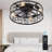 18" Vintage Caged Ceiling Fan Light with Remote, Quiet Industrial Design-157203025