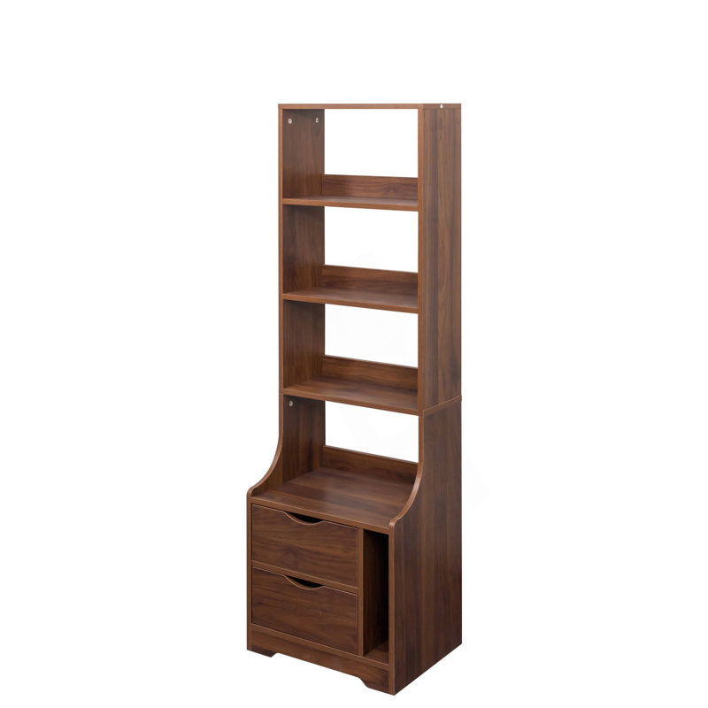 Table de chevet spacieuse avec 2 tiroirs de rangement et une bibliothèque pour une organisation efficace de la chambre à coucher