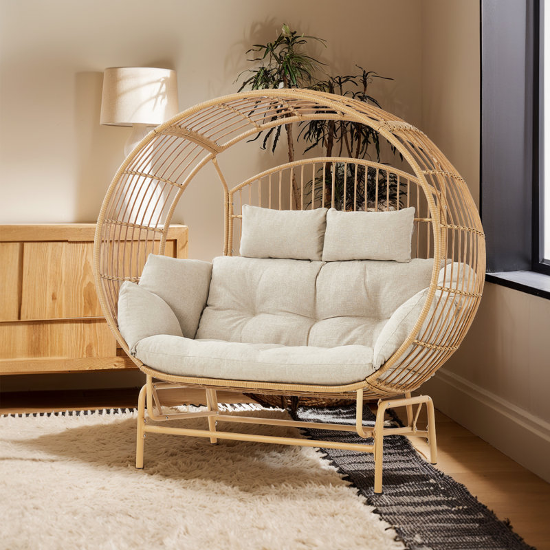 Balancelle d'extérieur avec support, Beige