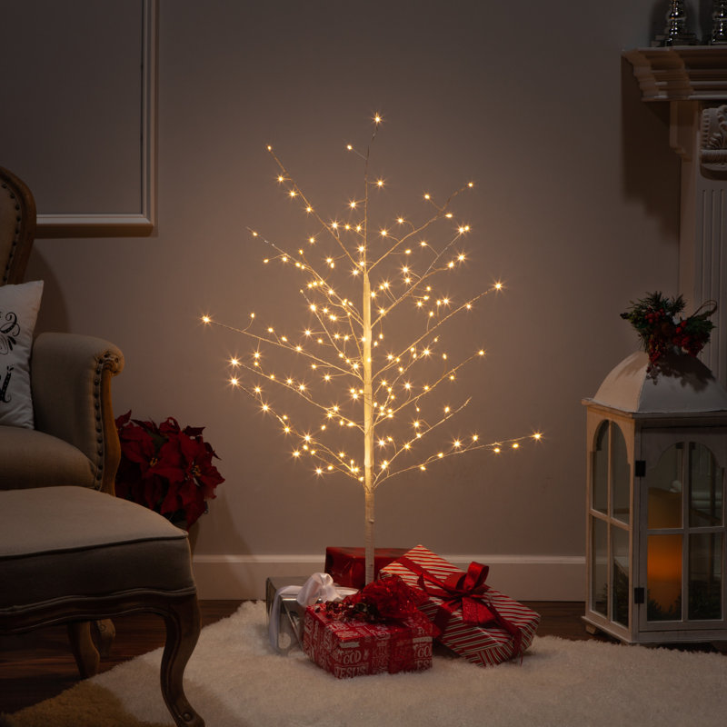 Tall Pre Lit Tree With 150 Warm White Micro Leds, 4' H