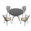 Ensemble de meubles de patio en aluminium coulé avec coussins