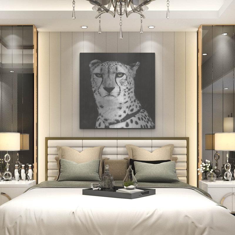 «Cheetah» par Decent Exposures, art mural en métal, H 36 po x l 36 po
