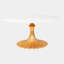 Flute Table 60" White Marble Top W/34" Gold Leaf Base-220490848-220490854