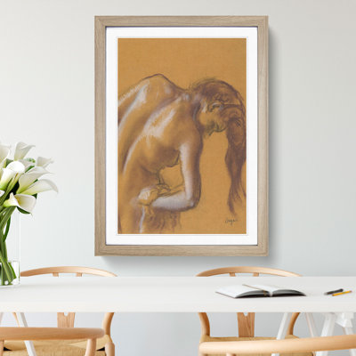 Study of a Nude Woman Vol.3 by Edgar Degas - Framed Print