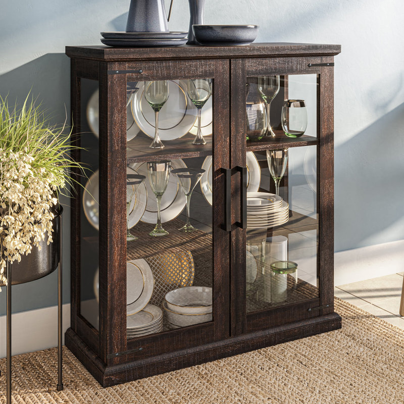 Evanuk 31.7'' W China Cabinet Dining Cabinet, Espresso