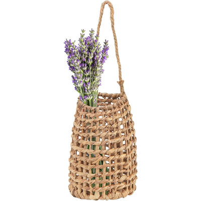 Boho - Panier suspendu tissé vert d'inspiration, beauté de jacinthe d'eau pour la maison, le jardin et la cuisine