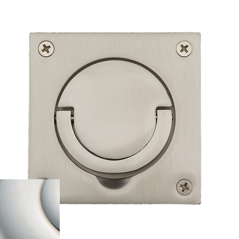 Flush Ring Pull, Polished Nickel with Lifetime Finish