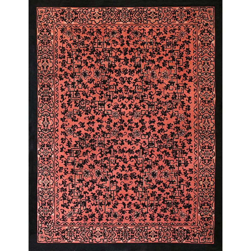 Chinese - Art Deco Knotted Wool Antique Room Size 1920s Rectangle Rug