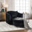 Upholstered  Swivel Barrel Armchair With Ottoman-48643585