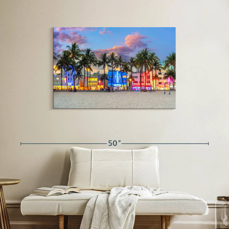 Nicci Ocean Drive Miami Sunset, H 26 po x l 39 po