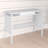 42" Wide Writing Desk with Recessed Panel Sides Center Drawer and Open Side Shelves in White Finish