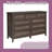 55 Inch Rustic 9 Drawer Dresser, Solid Wood Storage Cabinet-1690480482