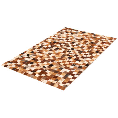 Seligman Cowhide Checkered Indoor Rug