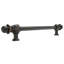 Acanthus 8 inch center to center pull Romanesque style with 1/2 smooth bar in Oil Rub Bronze finish