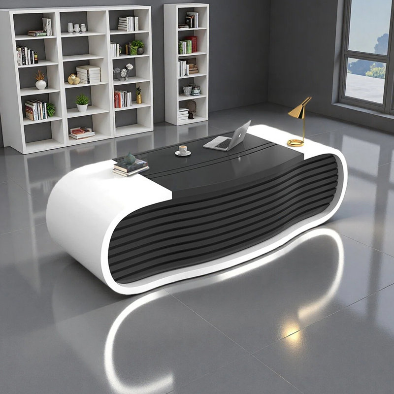 Bureau de conception moderne, H 29,53 po x l 70,87 po x P 31,5 po