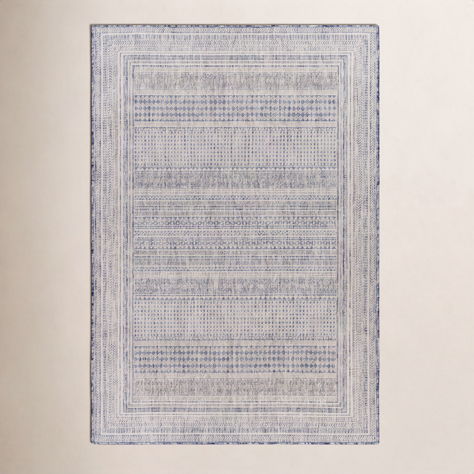 Ilenne Geometric Blue Rug, Rectangle 9'2" x 12'