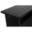 Table roulante pour comptoir de bar avec plateau en verre pour le jardin - noir, présentoir de cuisine pratique pour roulettes, structure en acier, préparation idéale
