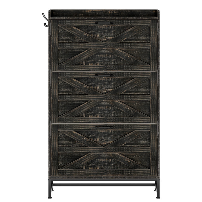 Grey Large Capacity Shoe Cabinet And Storage Rack For Entryway Or Balcony | Gift Idea, 52.95" H x 31.5" W x 9.45" D