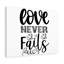 Love Never Fails - Wrapped Canvas Print-1433625812