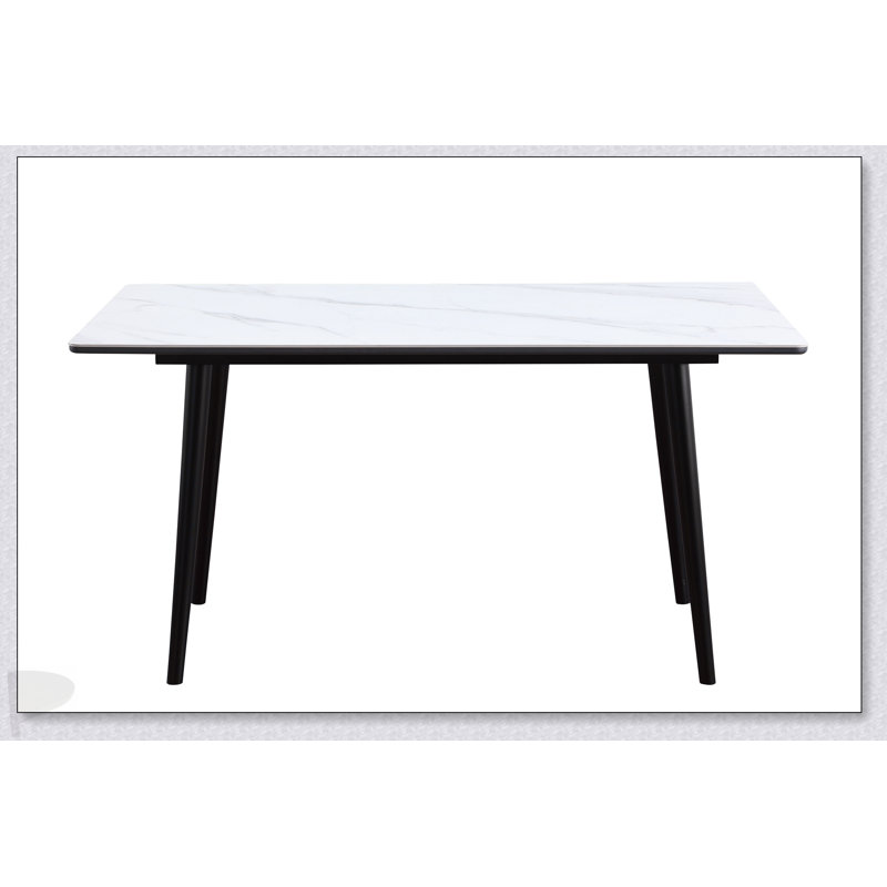 Table de salle à manger moderne et moderne en pierre frittée, élégante et durable pour un usage quotidien