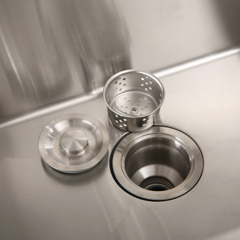 Évier de lavage en acier inoxydable avec tuyaux de robinet et tête de drain seulement (mise à jour)