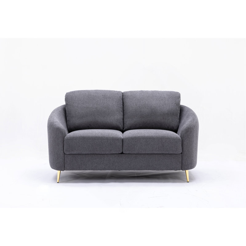 Causeuse en lin gris yuina