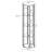 Tenley Black And Chrome Glass 4-Shelf Curio Cabinet