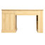 Bureau cannelé moderne de 55 po avec armoire de rangement et tiroirs (sans la chaise)-443567277